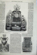 Original Old Antique Print 1860 Testimonial Earl Sefton Stokes Railway Mirror