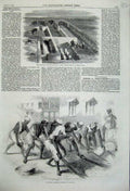 Old Antique Print 1860 Mehtahs Calcutta Excavations Wraxall Roman Villa 19th