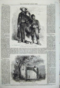 Old Antique Print 1860 Savoyards Paris Cromlech Tonga-Taboo Trees Island 19th