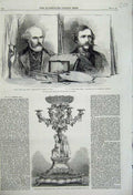 Old Antique Print 1860 O'Niel Dobson Royal Academy Testimonial Mr Ewing 19th