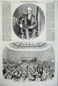 Old Antique Print 1860 Sir William Charles Ross Soiree Fine Arts Gallery 19th