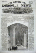 Old Antique Print 1860 Principal Entrance St Stephen'S Hall Westminster 19th