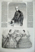 Old Antique Print Paris Fashion Dresses 1860 Portrait Lord Macaulay Man 19th