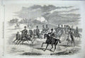 Original Old Antique Print 1860 Troop Volunteer Horse Artillery London Horses