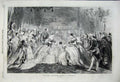 Original Old Antique Print 1860 Queen'S Drawingroom Ceremony Presentation Royal
