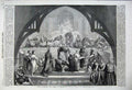 Original Old Antique Print 1860 Fresco Painting School Legislation Lincoln Hall