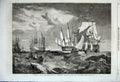 Old Antique Print 1860 Spithead Boat Recovering Anchor Sailing Ship Sea 19th