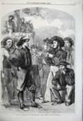 Old Antique Print 1860 Group Recruits Majesty'S Naval Reserve Force War 19th