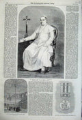 Old Antique Print 1860 Holiness Pope Pius Chapter Westminster Abbey Medal 19th