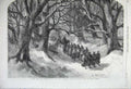 Original Old Antique Print 1860 Night March Christmas Rifle Volunteers Siers