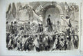 Original Old Antique Print 1860 Victor Emmanuel Naples Toledo Horse Coach War