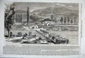 Old Antique Print 1860 War Naples Garibaldian Troops Volturno Bridge Army 19th