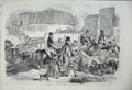 Original Old Antique Print Exmoor Pony Fair Bampton Devon 1860 Horses Children