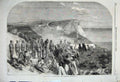 Original Old Antique Print 1860 Rifle Fete Ecclesbourne Hastings Men Sier Sport