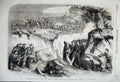 Old Antique Print 1860 Battle Volturno Neapolitan Troops Ravine War Gun 19th