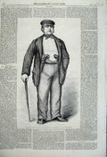 Old Antique Print 1860 Portrait Mr Edwin James Man Garibaldi'S Camp War 19th