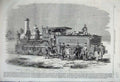 Original Old Antique Print 1860 George Stephenson Train Engine Canada Railway