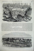 Old Antique Print 1860 Copper Quarry Montreal Canada Bathurst Brunswick 19th