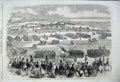 Old Antique Print 1860 Rifle Volunteers Queen Edinburgh Troops Scotland 19th