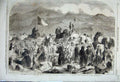 Original Old Antique Print 1860 Revolution Sicily Fort Castellamars Palmero War