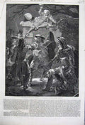 Old Antique Print Battle Outrage Sir John Coventry Sword Fight War 1860 19th