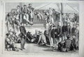 Original Old Antique Print 1860 Sicily Volunteers Washington Ship Palermo Peard