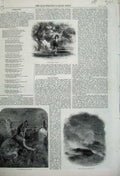 Original Old Antique Print 1860 Statue Lord Lyons Race Cup Edmund Buckley Gipsy