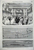Original Old Antique Print 1860 Literary Reunion Sword Lord Clyde James Outram