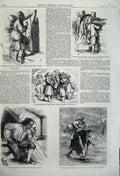 Old Antique Print 1860 Christian Gate Pilgrims Progress Robin Hood Friar 19th