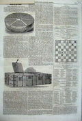 Old Antique Print 1860 Forcer Westminster Abbey Ancient Cist Chess Board 19th