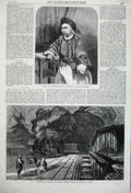 Original Old Antique Print 1860 Leaon Kwang-Tung Grotto Santa Rosalia Palermo