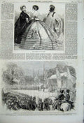 Old Antique Print Paris Fashion 1860 Highgate Rifle Corps Coutts Highgate 19th