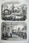 Old Antique Print 1860 Prince Wales Halifax Children'S Gallery Government 19th