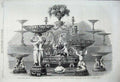 Old Antique Print 1860 Service Silver Plate Dessert Service Samuel Morton 19th