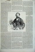 Old Antique Print 1860 Portrait General Turr Garibaldi Chief Aide-De-Camp 19th