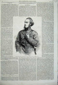 Original Old Antique Print 1860 Portrait Lord Elcho Army Sier John Watkins 19th
