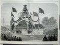 Antique Old Print 1860 Prince Wales Canada Parliamentary Buildings Ottawa 19th