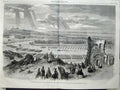 Original Old Antique Print 1860 Queen Rifle Volunteers Queens Park Edinburgh