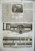 Original Old Antique Print 1861 Subway Covent Garden Sewer London Prince Wales