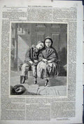 Old Antique Print 1861 The Sermon Roberts Exhibition Society Artist Child 19th