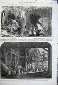 Old Antique Print 1861 Warehouse Mouffetard Paris Bag Picker Sorter Men 19th