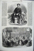 Old Antique Print 1861 Bazaar James Hall Orphan Catholic Children Marine 19th