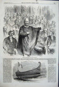 Old Antique Print Garibaldi Italian Parliament Roman Galley Napoleon Ship