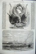 Old Antique Print 1861 Syracuse Sicily Glory Napoleon Sculpture Leguine 19th
