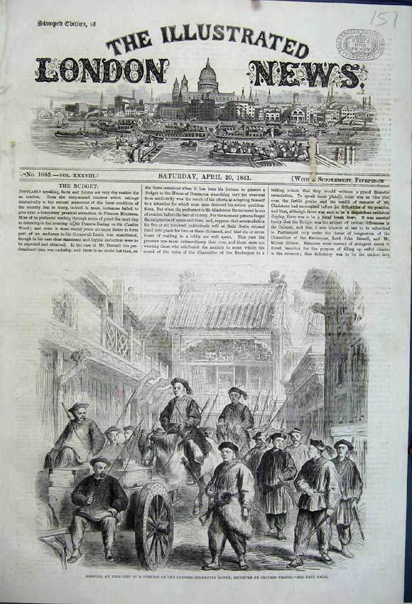 Original Old Antique Print 1861 Interior Chapel Rolls Recently Restored Church