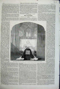 Original Old Antique Print 1861 Funeral Duchess Kent Ante-Chapel George Windsor