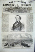Original Old Antique Print 1861 Jefferson Davies Ladies Belfast Victoria Rifle