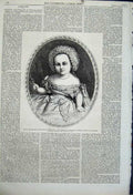Old Antique Print 1861 Portrait Prince Frederick Albert Princess Prussia 19th