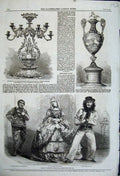 Original Old Antique Print 1861 Theatre Woodin Barrister Cup Edward Thornton