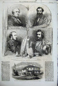 Old Antique Print Marina Douglas Governor Isle Man 1861 Royal Academy Men 19th
